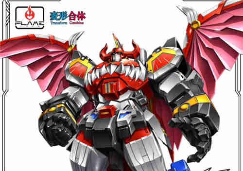Flame Toys公開新系列“合機巧”首款《恐龍戰(zhàn)隊》大獸神超級佐德宣傳圖